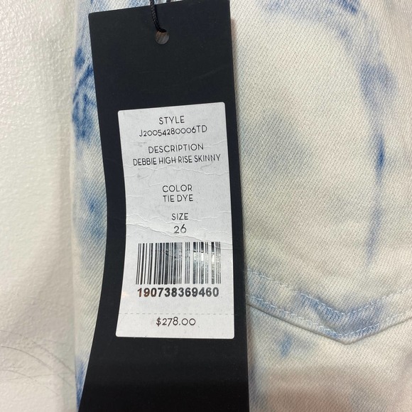 Veronica Beard Debbie Skinny High Rise Bleached Jeans Women 26 Secret PocketsNWT - Picture 10 of 13